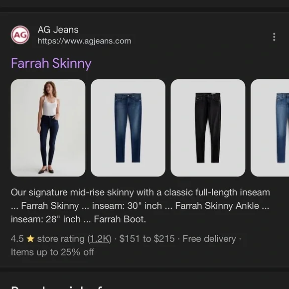 FINAL CHANCE AG Adriano Goldschmied Farrah High Waist Skinny Jeans in burgundy - Picture 9 of 9